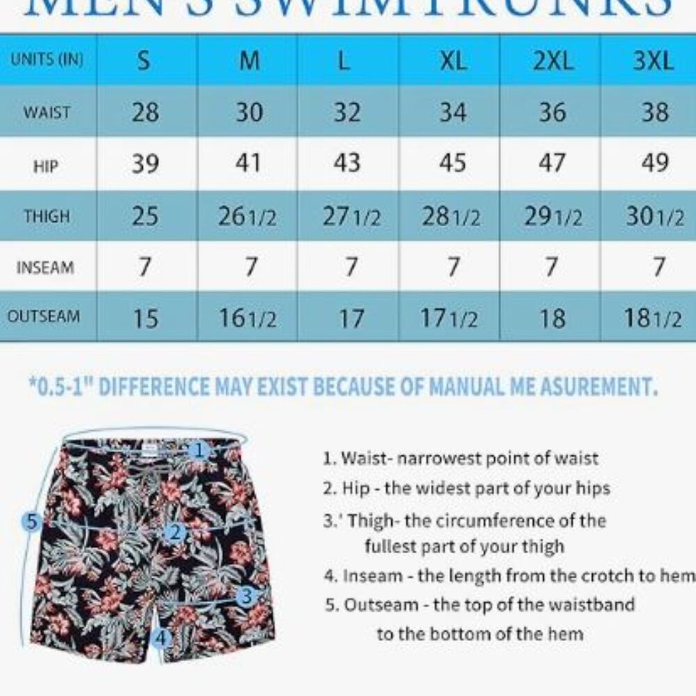 Biwisy Mens Swim Trunks Quick Dry Swim with Mesh Lining - Picture 2 of 6